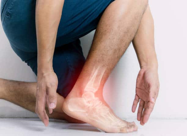 Man is suffering from ankle Fractures